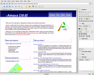 Screen shot of Amaya's main view